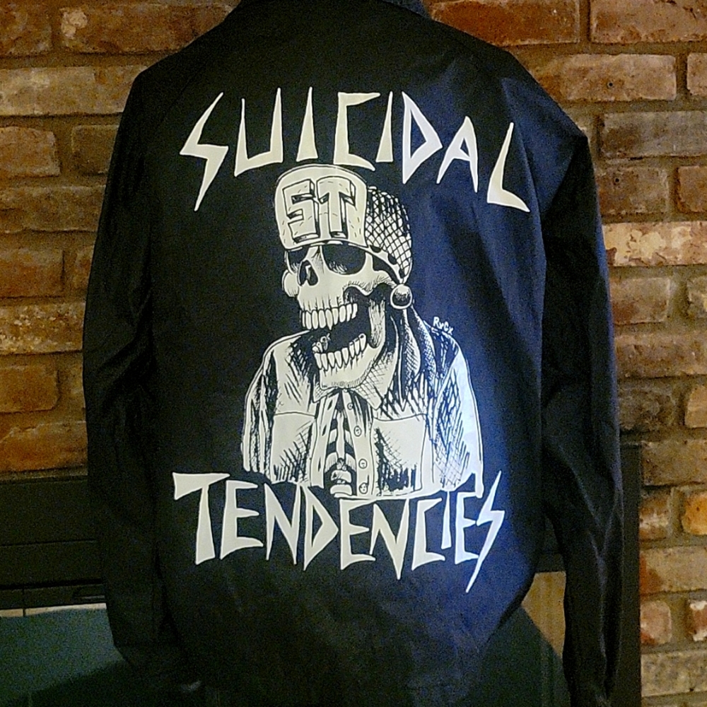 Suicidal Tendencies jacket windbreaker sz L Flipskull artwork by Ric Clayton